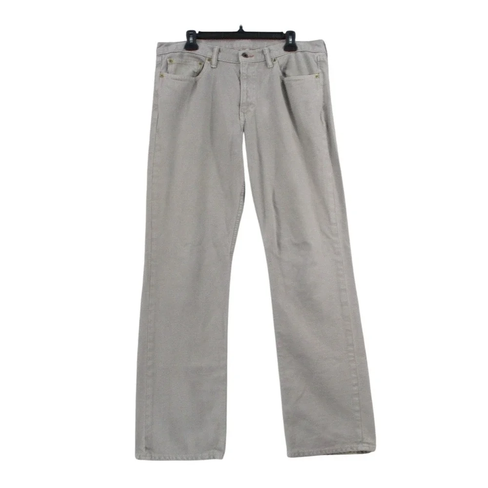 Banana Republic‎ Mens Straight Fit Gray Twill Pants Jeans 34x32